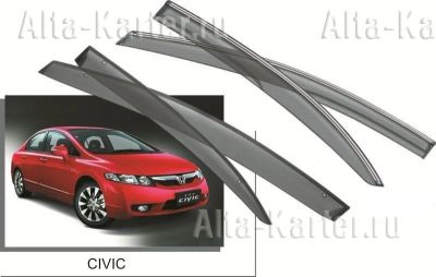 Лот: 9700165. Фото: 1. Ветровики оригинальные Honda Civic... Детали тюнинга