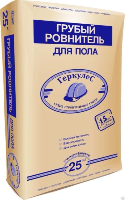 Лот: 7119043. Фото: 1. Грубый ровнитель для пола "Геркулес... Смеси, шпатлевки, цемент