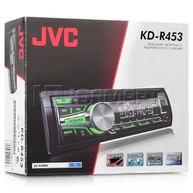 Лот: 4897543. Фото: 1. Автомагнитола JVC KD-R453EY (Гарантия... Автомагнитолы