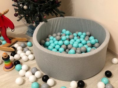 Лот: 16989735. Фото: 1. Сухой бассейн Mimi Pools серый. Другое (дети растут)