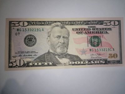 Лот: 25705702. Фото: 1. 50 долларов США. Америка