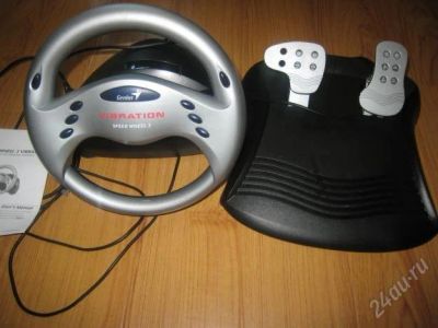 Лот: 928255. Фото: 1. Руль Genius Vibration Speed Wheel... Аксессуары для игровых приставок, консолей, геймпады