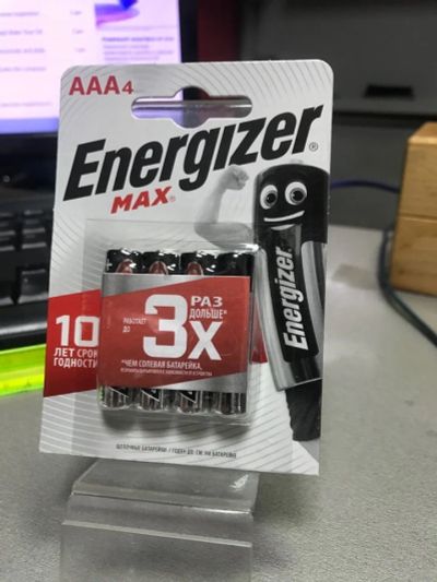 Лот: 16968991. Фото: 1. Батарейка Energizer MAX LR03 BL4... Батарейки, аккумуляторы, элементы питания