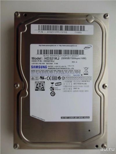 Лот: 9486887. Фото: 1. HDD 3"5 320Gb SATA II Samsung... Жёсткие диски (HDD)