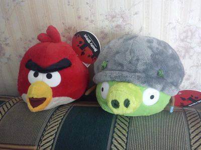 Лот: 3221281. Фото: 1. Мягкие игрушки Angry Birds. Мягкие