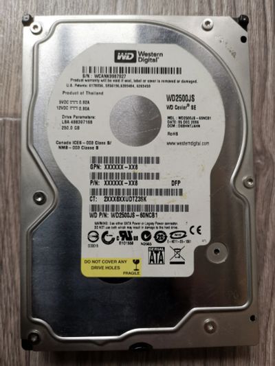 Лот: 16304437. Фото: 1. Неидеальный Жёсткий диск HDD 250... Жёсткие диски (HDD)
