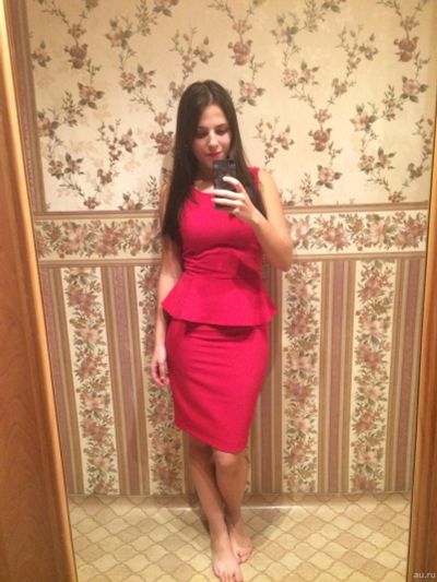 Лот: 16020803. Фото: 1. Платье красное с баской incity. Платья