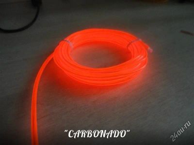 Лот: 3688165. Фото: 1. Холодный неон 5м+блок 12в красный. Оптика и освещение