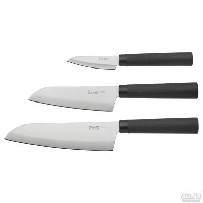 Лот: 13442752. Фото: 1. Набор ножей,3 штуки ikea. Столовые приборы, ножи