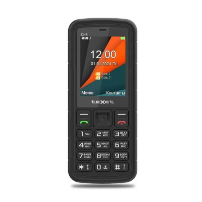Лот: 24947443. Фото: 1. Сотовый Texet TM-524R Черный 2sim... Кнопочные мобильные телефоны