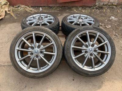 Лот: 15897587. Фото: 1. Honda Enkei R17 + BCT S800 215... Шины на дисках