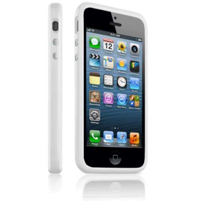 Лот: 4776729. Фото: 1. Бампер iPhone 5/5s белый. Чехлы, бамперы
