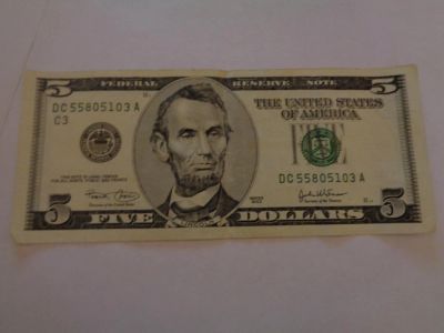 Лот: 4890204. Фото: 1. США 5 долларов 2003года. Обмен. Америка