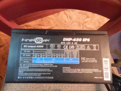 Лот: 6495613. Фото: 1. Блок Питания FinePower на 600w. Корпуса, блоки питания