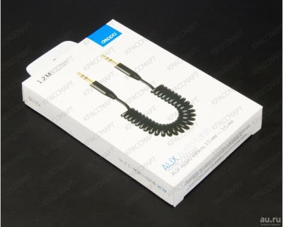 Лот: 7529317. Фото: 1. Кабель AUX (3.5мм/1.2 метра/витой... Дата-кабели, переходники