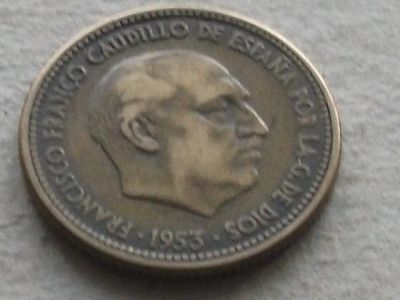 Лот: 16664305. Фото: 1. Монета 2,5 песет Испания 1953... Европа
