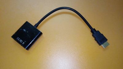Лот: 13125907. Фото: 1. Переходник HDMI-VGA. Подключаем... Шлейфы, кабели, переходники