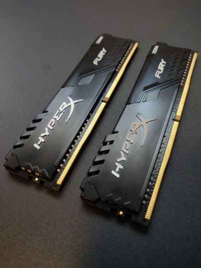 Лот: 17591083. Фото: 1. 16Gb 2x8Gb DDR4 HyperX Fury Black... Оперативная память