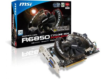 Лот: 9580874. Фото: 1. MSI HD 6850 Power Edition (полный... Видеокарты