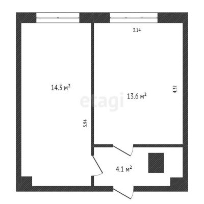 Лот: 20998225. Фото: 1. Продам 2-комн. кв. 32 кв.м. Красноярск... Квартиры, студии