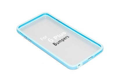 Лот: 8988181. Фото: 1. Бампер iPhone 6 Plus голубой Доставка... Чехлы, бамперы