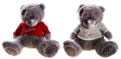 Лот: 3496111. Фото: 1. Большой плюшевый мишка I love... Мягкие