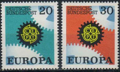 Лот: 25000894. Фото: 1. 1967. Германия. Марки Европа... Марки