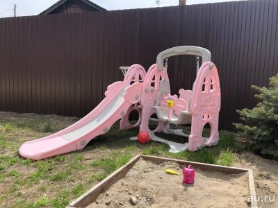 Лот: 13774901. Фото: 1. Детская горка + качеля. Детские спортивные комплексы, батуты