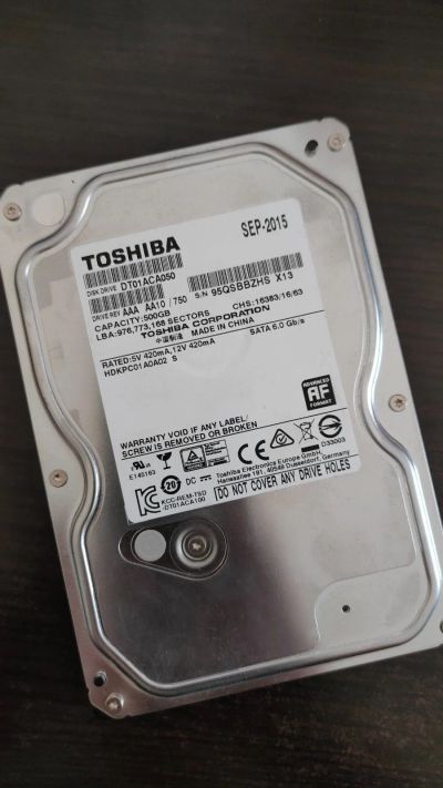 Лот: 17863083. Фото: 1. Toshiba DT01ACA050 500Gb Жесткий... Жёсткие диски (HDD)
