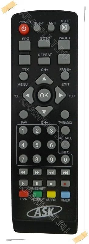 Лот: 11134172. Фото: 1. Пульт ASK A-0908 (DVB-T2) Новый... Пульты ДУ