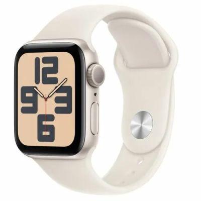 Лот: 24970599. Фото: 1. Apple Watch SE 2024 40mm Starlight... Смарт-часы, фитнес-браслеты, аксессуары
