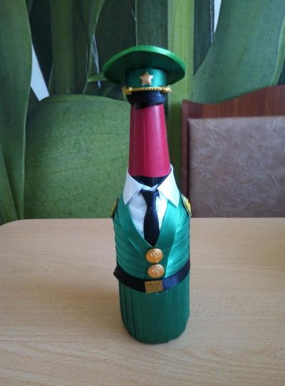 Лот: 11043267. Фото: 1. Оригинальная бутылка ко Дню защитника... Подарки на 23 февраля
