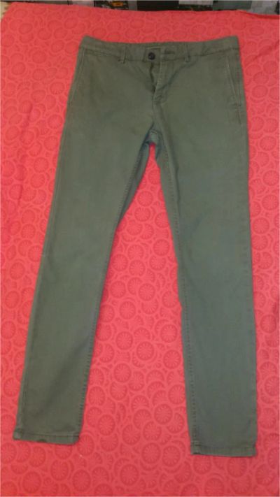 Лот: 10173354. Фото: 1. штаны ZARA цвет хаки размер EUR... Брюки, джинсы, шорты