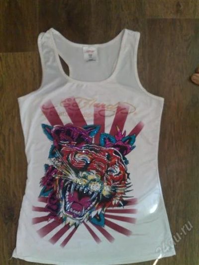 Лот: 890095. Фото: 1. Ed Hardy майка. Футболки, топы и майки
