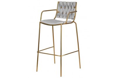 Лот: 23656229. Фото: 1. Стул барный DOBRIN Miller Gold. Столы, стулья, обеденные группы