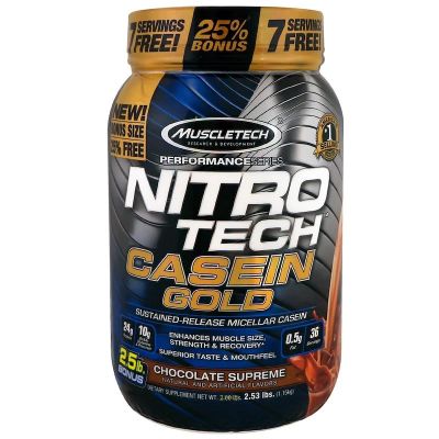 Лот: 11584298. Фото: 1. Nitro tech casein gold 1,15кг... Спортивное питание, витамины