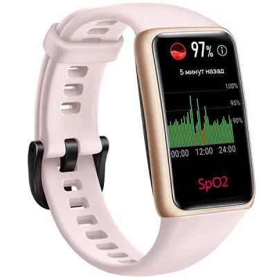 Лот: 22218682. Фото: 1. Смарт-браслет HUAWEI Band 6, розовая... Смарт-часы, фитнес-браслеты, аксессуары