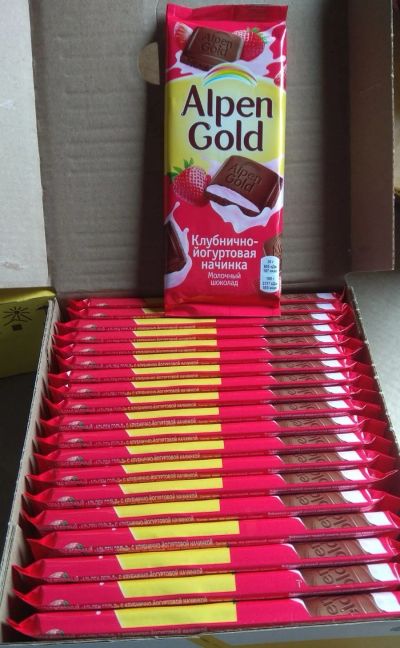 Лот: 16607898. Фото: 1. шоколад Alpen Gold альпен голд... Шоколад, конфеты