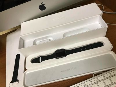 Лот: 11084101. Фото: 1. Apple Watch 42mm Black. Смарт-часы, фитнес-браслеты, аксессуары