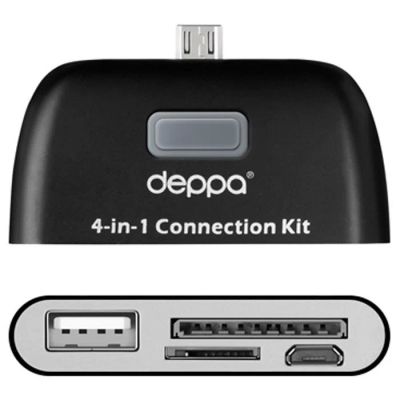 Лот: 9127093. Фото: 1. Картридер 4 в 1 Deppa OTG Connection... Картридеры