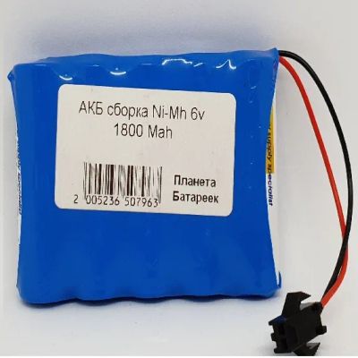 Лот: 17789960. Фото: 1. АКБ сборка Ni-Mh 6v 1800 Mah. Запчасти для остальной бытовой техники