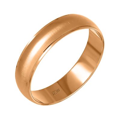 Лот: 23890515. Фото: 1. Золотое обручальное кольцо 5 мм. Кольца, перстни