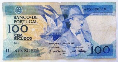 Лот: 23563407. Фото: 1. Португалия 100 эскудо 1987. Европа