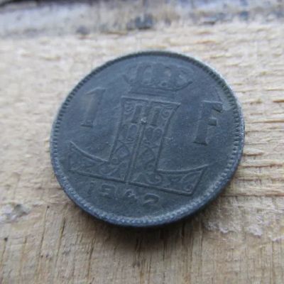 Лот: 24889080. Фото: 1. Монета 1 франк один Бельгия 1942... Европа
