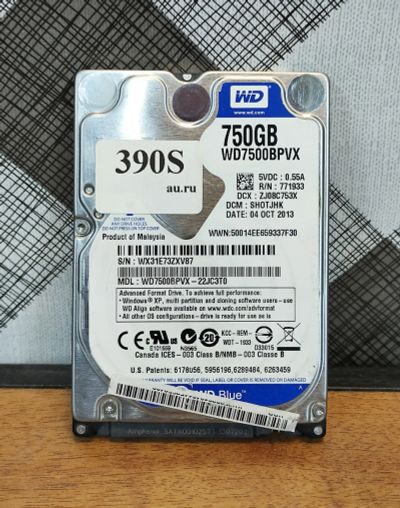 Лот: 19815648. Фото: 1. Жесткий диск SATA-III 2,5 WD7500BPVX... Жёсткие диски (HDD)