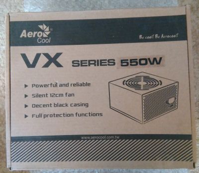 Лот: 13672781. Фото: 1. Блок питания AeroCool VX-550 550W. Корпуса, блоки питания
