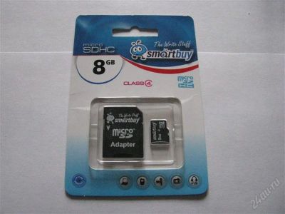 Лот: 2231068. Фото: 1. MicroSD Smartbuy 8 Gb. Карты памяти