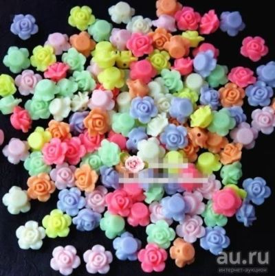 Лот: 9146028. Фото: 1. Роза бусина акрил, микс цвета... Бижутерия ручной работы