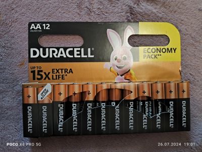 Лот: 23328109. Фото: 1. Батарейки АА Duracell 12шт. Батарейки, аккумуляторы, элементы питания