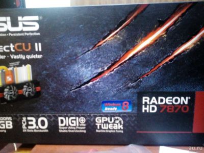 Лот: 10614032. Фото: 1. Видеокарта ASUS HD 7870 НА 2 Gb... Видеокарты